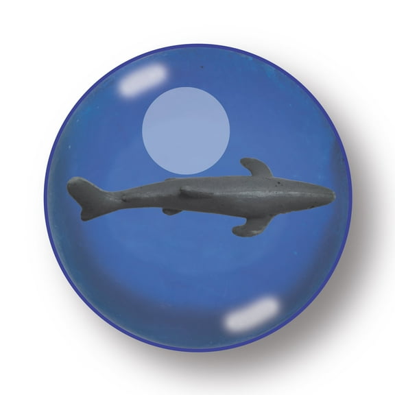 Mega Bounce - Shark from Deluxebase. Bouncy Ball with Shark Figurine – Fun Party Favor for Kids