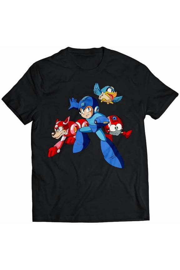 Mega Boy Rockboy Rush Robots Premium Unisex T-shirt (vectorized Design)