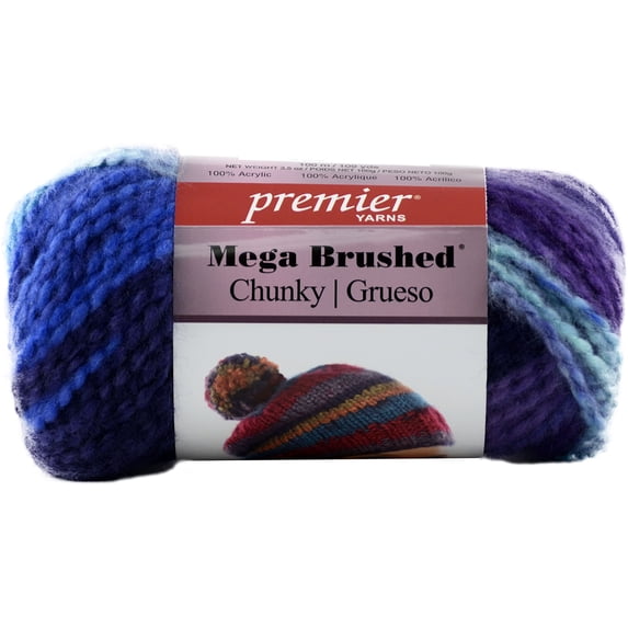 Mega Brushed Chunky Yarn-Twilight, Pk 3, Premier Yarns
