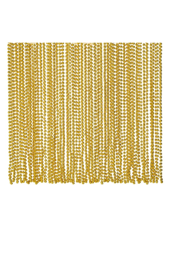 Mega Bulk 720 Pieces Gold Metallic Bead Necklaces
