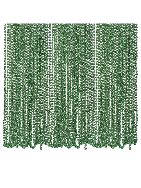 Mega Bulk 720 Pieces Green Metallic Bead Necklaces