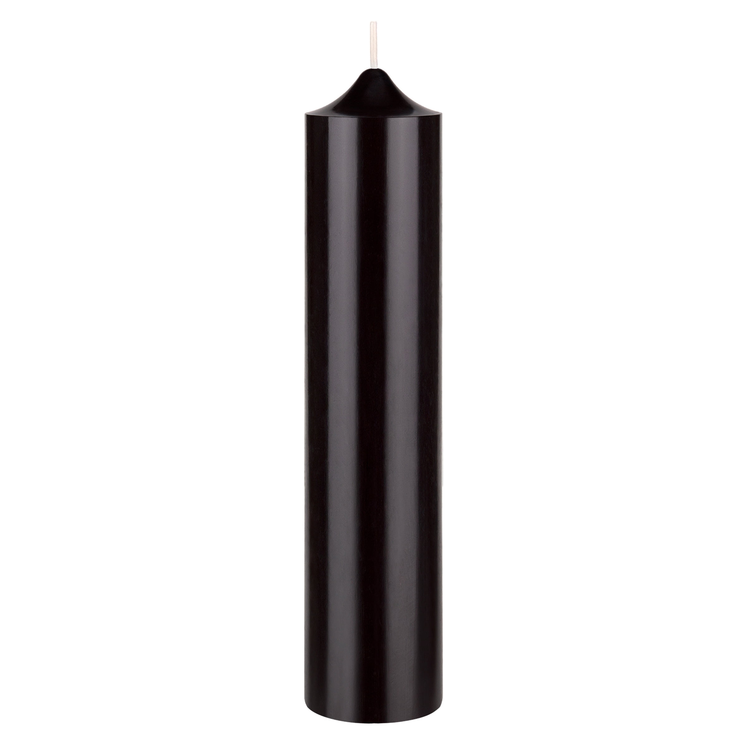 Mega Candles 1 pc Unscented Black Dome Top Round Pillar Candle, Hand Poured Premium Wax Candles 2 Inch x 9 Inch, Home Décor, Wedding Receptions, Baby Showers, Birthdays, Celebrations, Party & More