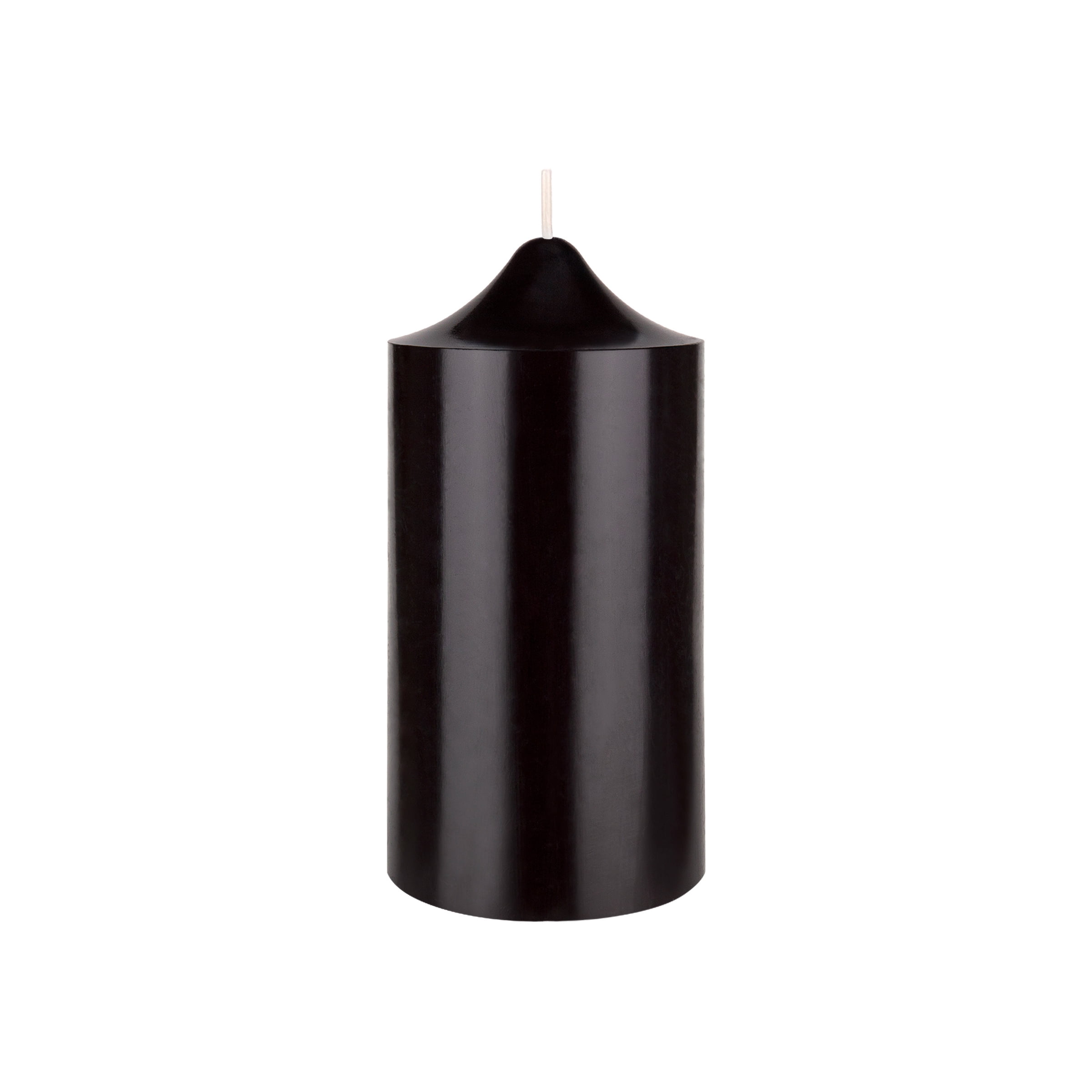 Mega Candles 1 pc Unscented Black Dome Top Round Pillar Candle, Hand Poured Premium Wax Candles 3 Inch x 6 Inch, Home Décor, Wedding Receptions, Baby Showers, Birthdays, Celebrations, Party & More