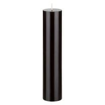 Mega Candles 1 pc Unscented Black Round Pillar Candle, Hand Poured Premium Wax Candles 2 Inch x 9 Inch, Home Décor, Wedding Receptions, Baby Showers, Birthdays, Celebrations, Party Favors & More