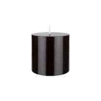 Mega Candles 1 pc Unscented Black Round Pillar Candle, Hand Poured Premium Wax Candles 3 Inch x 3 Inch, Home Décor, Wedding Receptions, Baby Showers, Birthdays, Celebrations, Party Favors & More