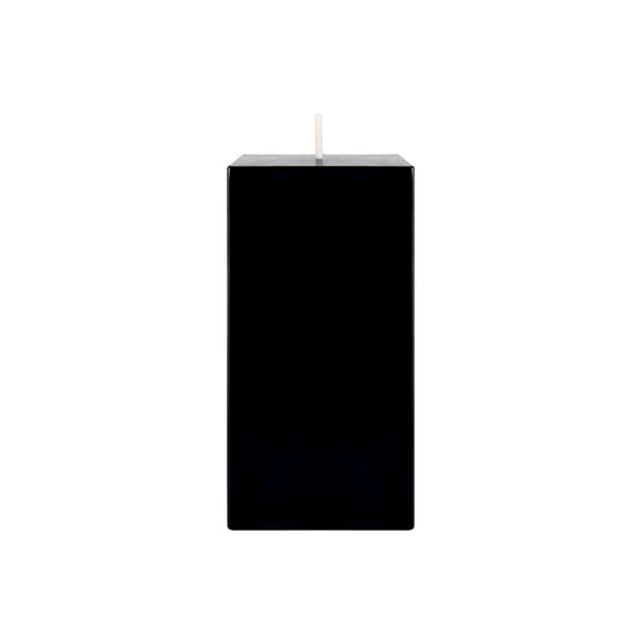 Mega Candles 1 pc Unscented Black Square Pillar Candle, Hand Poured Premium Wax Candles 3 Inch x 6 Inch, Home Décor, Wedding Receptions, Baby Showers, Birthdays, Celebrations, Party Favors & More