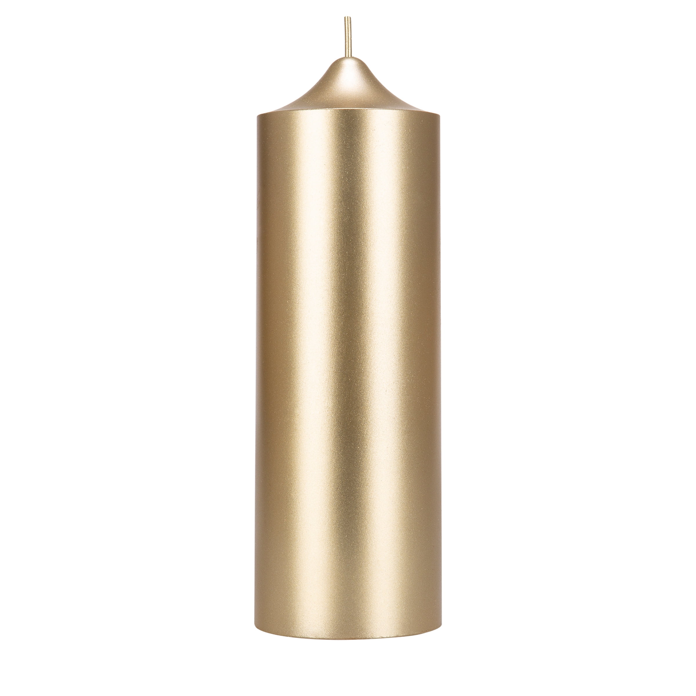 Mega Candles 1 pc Unscented Gold Dome Top Round Pillar Candle, Hand Poured Premium Wax Candles 3 Inch x 9 Inch, Home Décor, Wedding Receptions, Baby Showers, Birthdays, Celebrations, Party & More