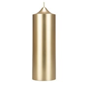 Mega Candles 1 pc Unscented Gold Dome Top Round Pillar Candle, Hand Poured Premium Wax Candles 3 Inch x 9 Inch, Home D cor, Wedding Receptions, Baby Showers, Birthdays, Celebrations, Party & More