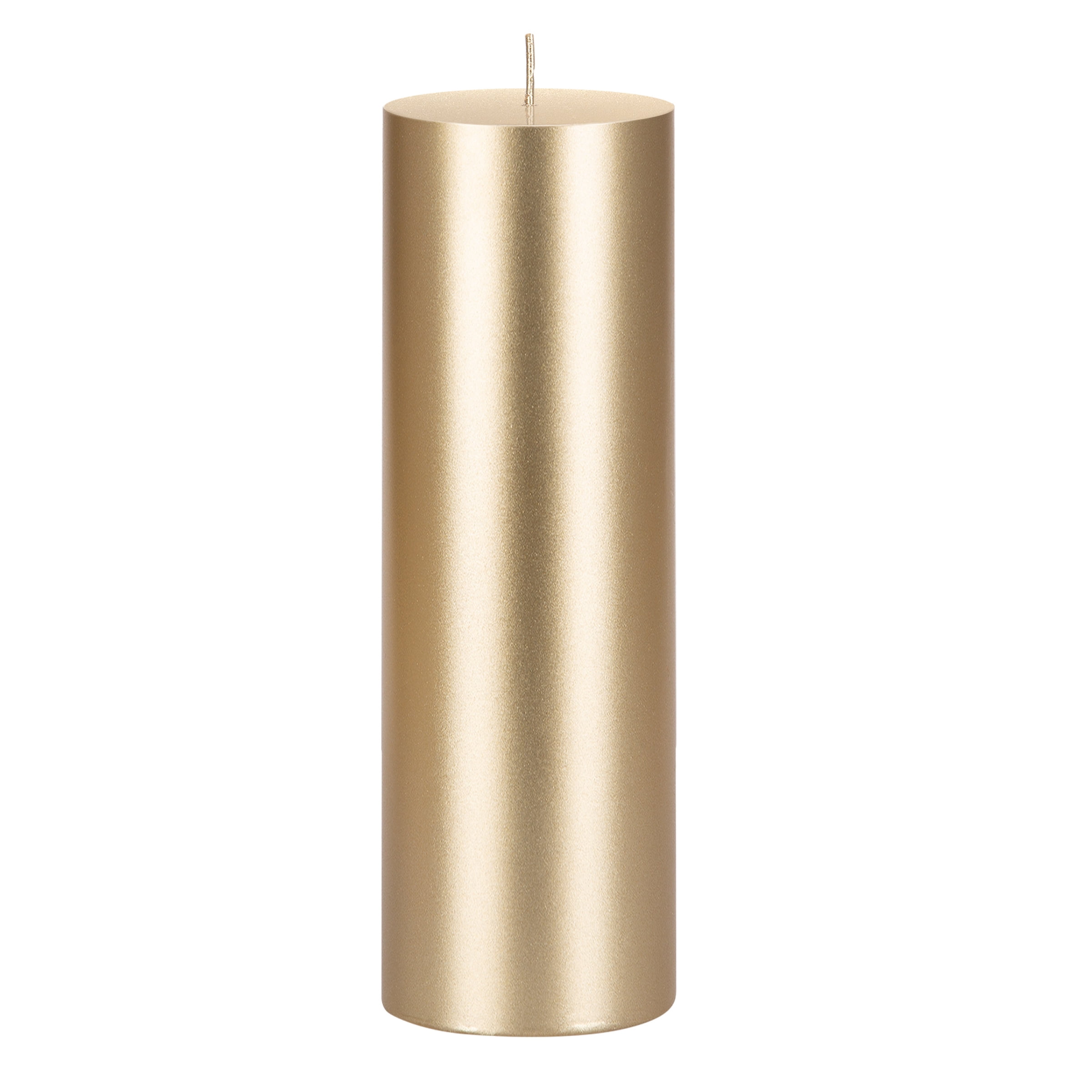 Mega Candles 1 pc Unscented Gold Round Pillar Candle, Hand Poured Premium Wax Candles 3 Inch x 9 Inch, Home Décor, Wedding Receptions, Baby Showers, Birthdays, Celebrations, Party Favors & More