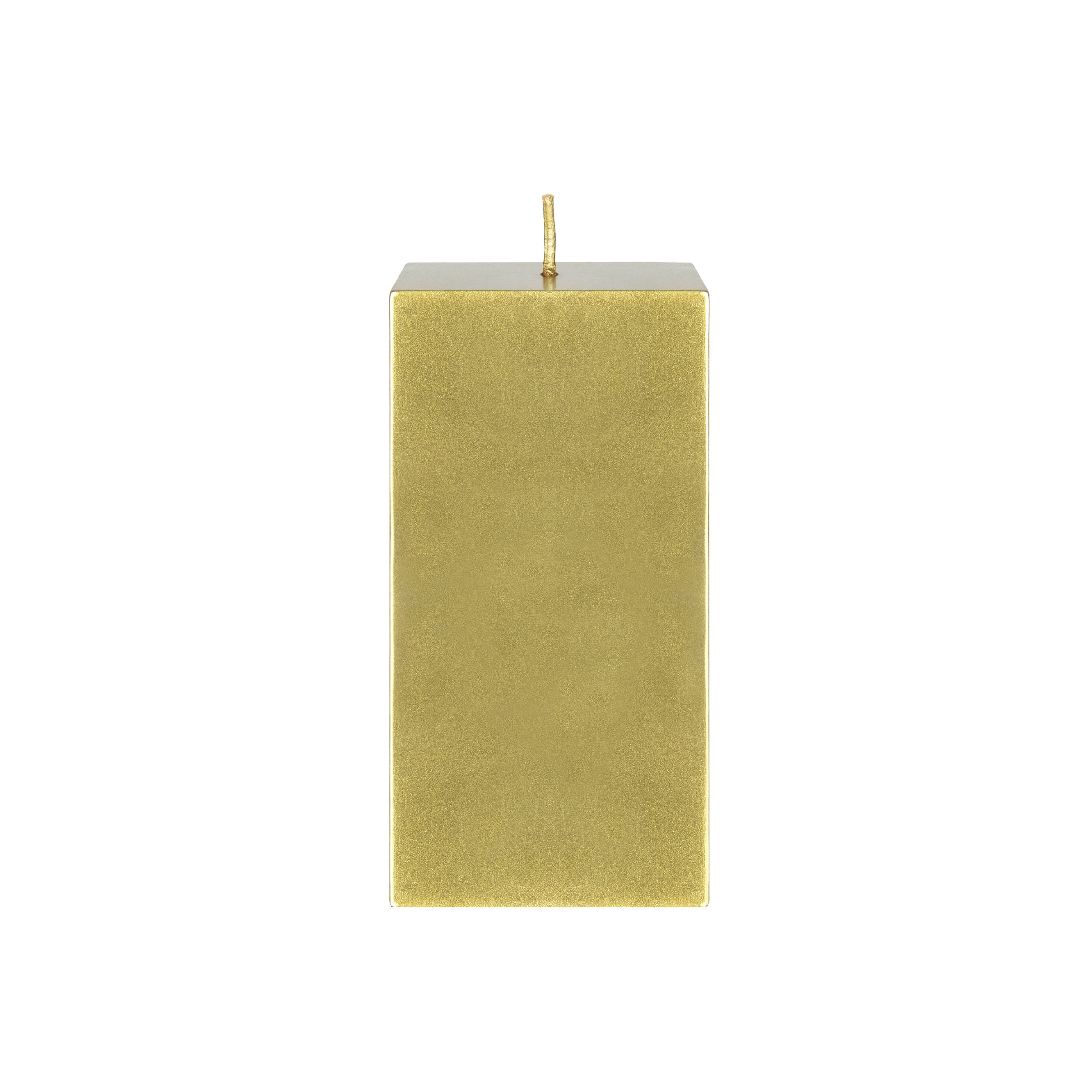 Mega Candles 1 pc Unscented Gold Square Pillar Candle, Hand Poured Premium Wax Candles 3 Inch x 6 Inch, Home Décor, Wedding Receptions, Baby Showers, Birthdays, Celebrations, Party Favors & More