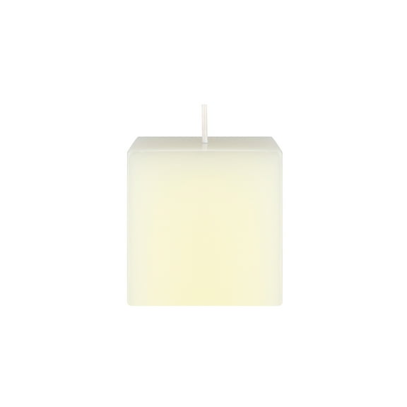 Mega Candles 1 pc Unscented Ivory Square Pillar Candle, Hand Poured Premium Wax Candles 3 Inch x 3 Inch, Home Décor, Wedding Receptions, Baby Showers, Birthdays, Celebrations, Party Favors & More