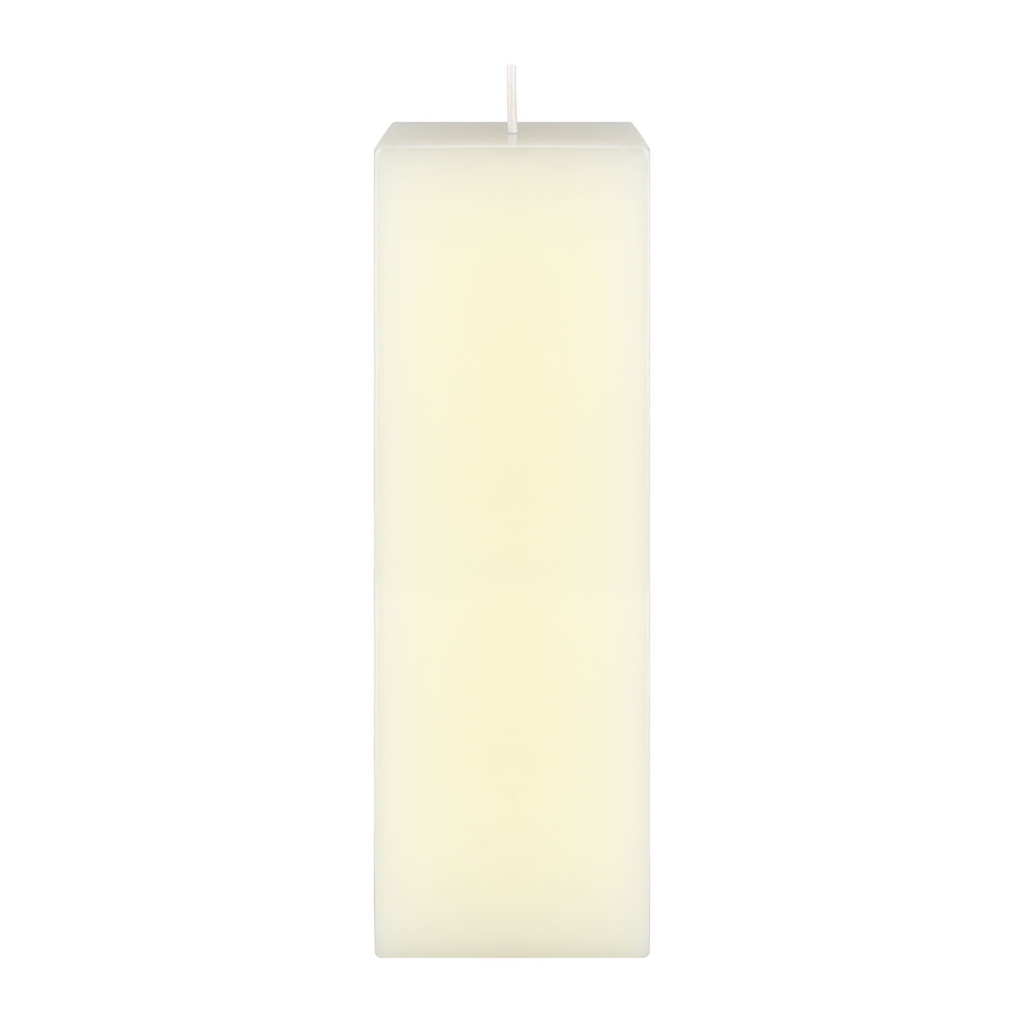 Mega Candles 1 pc Unscented Ivory Square Pillar Candle, Hand Poured Premium Wax Candles 3 Inch x 9 Inch, Home Décor, Wedding Receptions, Baby Showers, Birthdays, Celebrations, Party Favors & More