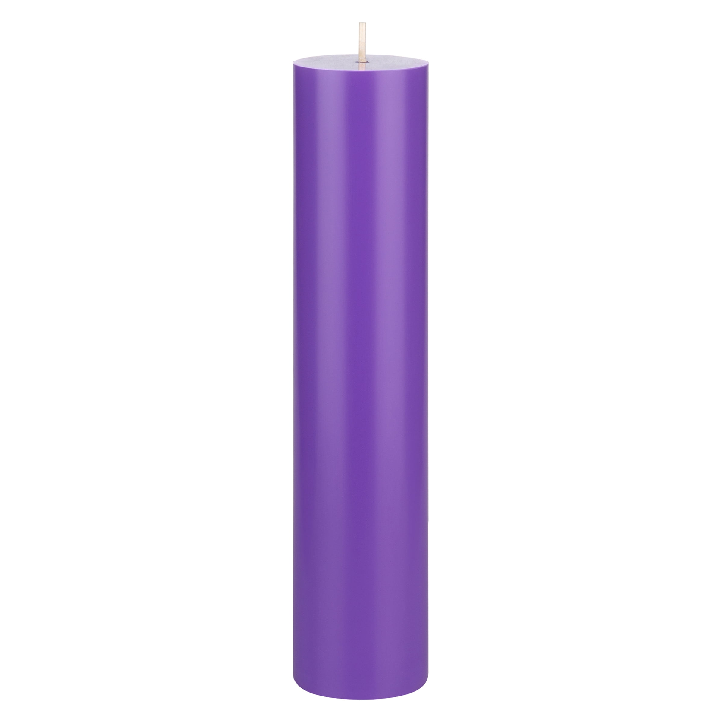 Mega Candles 1 pc Unscented Lavender Round Pillar Candle, Hand Poured Premium Wax Candles 2 Inch x 9 Inch, Home Décor, Wedding Receptions, Baby Showers, Birthdays, Celebrations, Party Favors & More