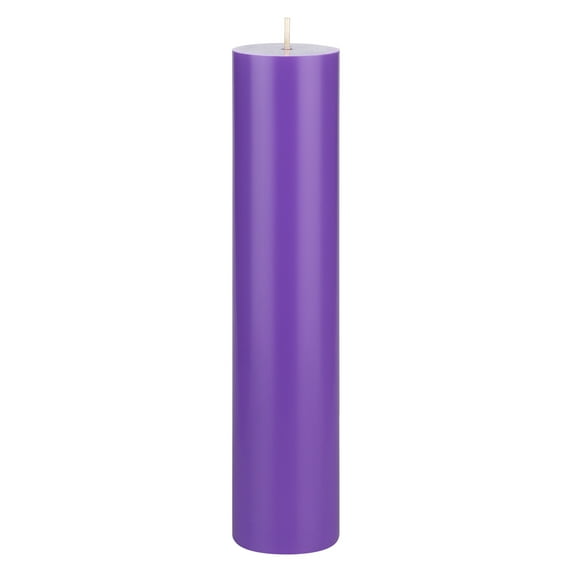 Mega Candles 1 pc Unscented Lavender Round Pillar Candle, Hand Poured Premium Wax Candles 2 Inch x 9 Inch, Home Décor, Wedding Receptions, Baby Showers, Birthdays, Celebrations, Party Favors & More