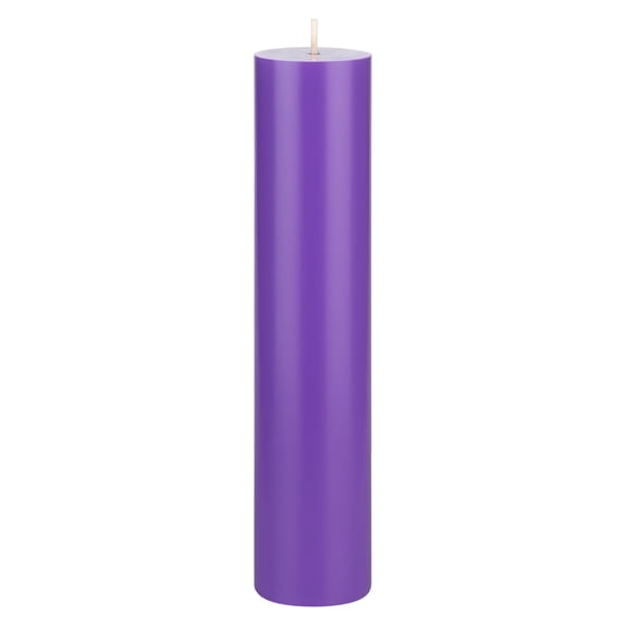 Mega Candles 1 pc Unscented Lavender Round Pillar Candle, Hand Poured Premium Wax Candles 2 Inch x 9 Inch, Home Décor, Wedding Receptions, Baby Showers, Birthdays, Celebrations, Party Favors & More