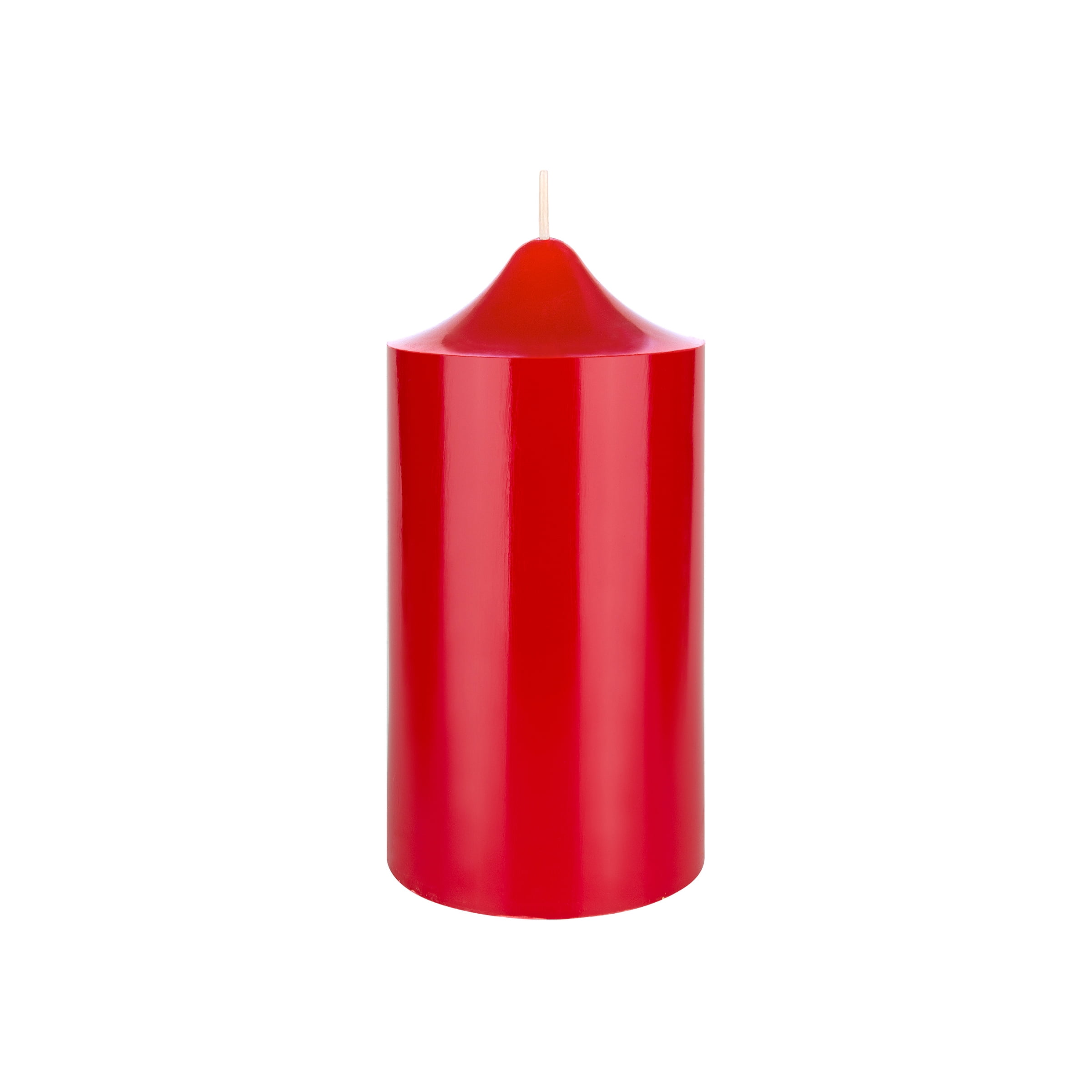 Mega Candles 1 pc Unscented Red Dome Top Round Pillar Candle, Hand Poured Premium Wax Candles 3 Inch x 6 Inch, Home Décor, Wedding Receptions, Baby Showers, Birthdays, Celebrations, Party & More