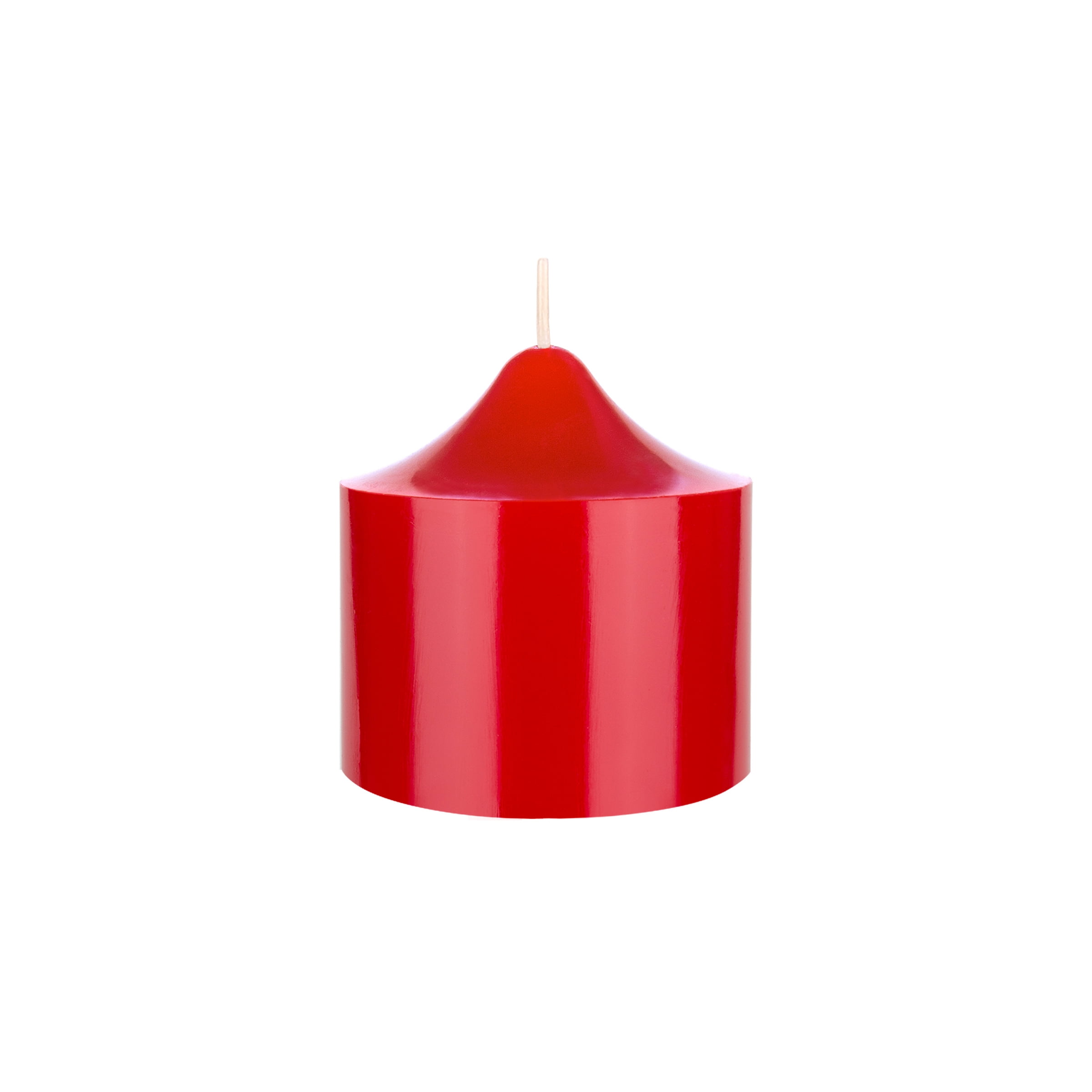 Mega Candles 1 pc Unscented Red Dome Top Round Pillar Candle, Hand Poured Premium Wax Candles 3 Inch x 3 Inch, Home Décor, Wedding Receptions, Baby Showers, Birthdays, Celebrations, Party & More