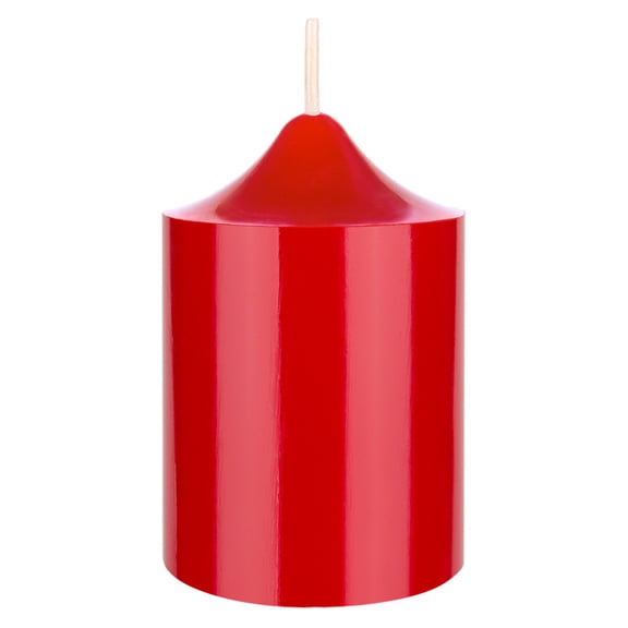 Mega Candles 1 pc Unscented Red Dome Top Round Pillar Candle, Hand Poured Premium Wax Candles 2 Inch x 3 Inch, Home Décor, Wedding Receptions, Baby Showers, Birthdays, Celebrations, Party & More