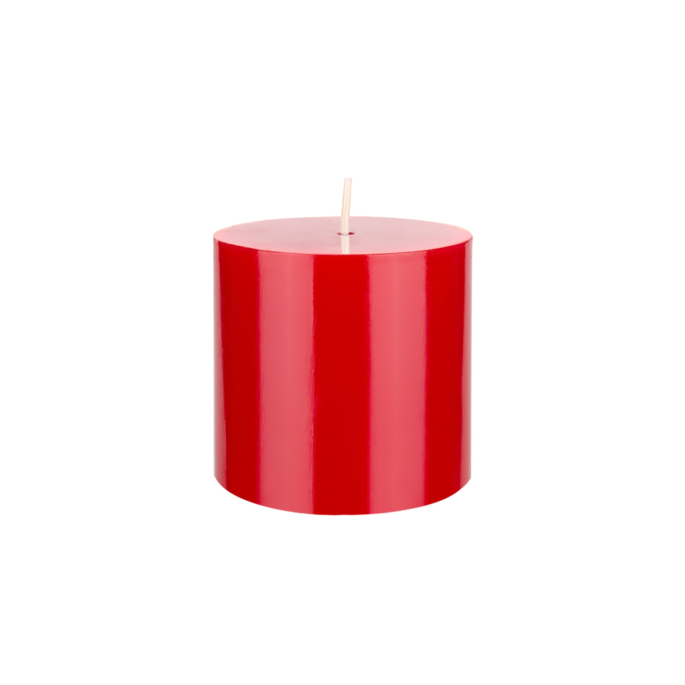 Mega Candles 1 pc Unscented Red Round Pillar Candle, Hand Poured Premium Wax Candles 3 Inch x 3 Inch, Home Décor, Wedding Receptions, Baby Showers, Birthdays, Celebrations, Party Favors & More
