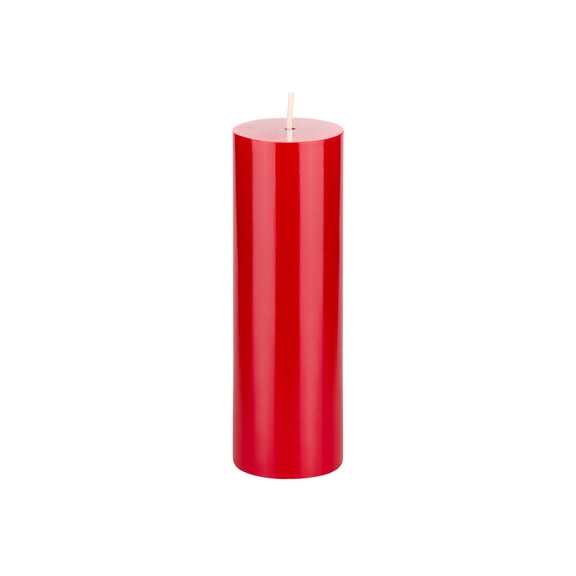 Mega Candles 1 pc Unscented Red Round Pillar Candle, Hand Poured Premium Wax Candles 2 Inch x 6 Inch, Home Décor, Wedding Receptions, Baby Showers, Birthdays, Celebrations, Party Favors & More