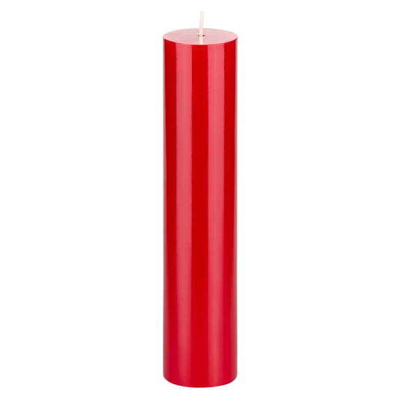 Mega Candles 1 pc Unscented Red Round Pillar Candle, Hand Poured Premium Wax Candles 2 Inch x 9 Inch, Home Décor, Wedding Receptions, Baby Showers, Birthdays, Celebrations, Party Favors & More