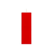 Mega Candles 1 pc Unscented Red Square Pillar Candle, Hand Poured Premium Wax Candles 2 Inch x 6 Inch, Home D cor, Wedding Receptions, Baby Showers, Birthdays, Celebrations, Party Favors & More