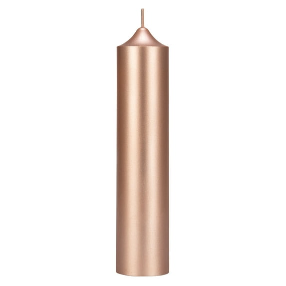 Mega Candles 1 pc Unscented Rose Gold Dome Top Round Pillar Candle, Hand Poured Premium Wax Candles 2 Inch x 9 Inch, Home Décor, Wedding Receptions, Baby Showers, Birthdays, Celebrations, Party & More