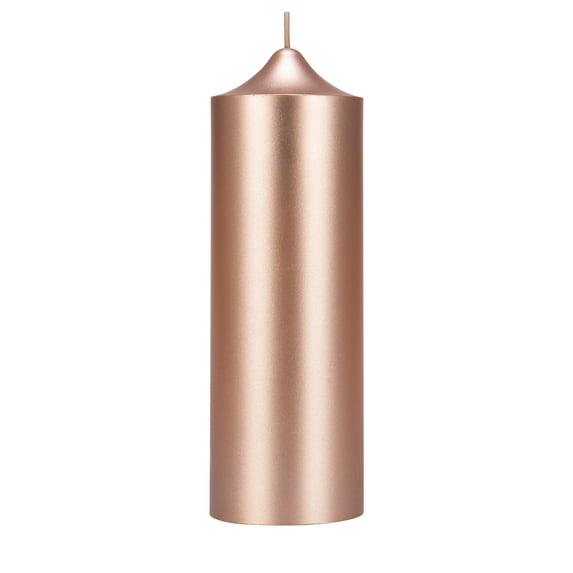 Mega Candles 1 pc Unscented Rose Gold Dome Top Round Pillar Candle, Hand Poured Premium Wax Candles 3 Inch x 9 Inch, Home Décor, Wedding Receptions, Baby Showers, Birthdays, Celebrations, Party & More