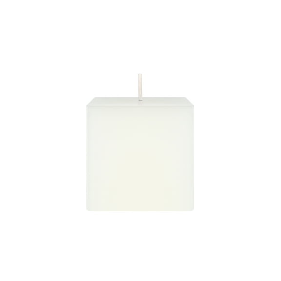 Mega Candles 1 pc Unscented White Square Pillar Candle, Hand Poured Premium Wax Candles 3 Inch x 3 Inch, Home Décor, Wedding Receptions, Baby Showers, Birthdays, Celebrations, Party Favors & More