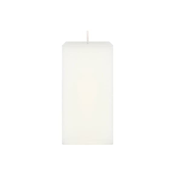 Mega Candles 1 pc Unscented White Square Pillar Candle, Hand Poured Premium Wax Candles 3 Inch x 6 Inch, Home Décor, Wedding Receptions, Baby Showers, Birthdays, Celebrations, Party Favors & More