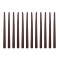 thumbnail image 1 of Mega Candles 12 pcs Unscented Brown Taper Candle, Hand Poured Wax Candles 12 Inch x 7/8 Inch, Home Décor, Wedding Receptions, Baby Showers, Birthdays, Celebrations, Party Favors & More, 1 of 2