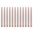 thumbnail image 1 of Mega Candles 12 pcs Unscented Rose Gold Self Fitting Taper Candle, Hand Poured Wax Candles 10 Inch x 7/8 Inch, Home Décor, Wedding Receptions, Baby Showers, Birthdays, Celebrations, Party Favor & More, 1 of 2