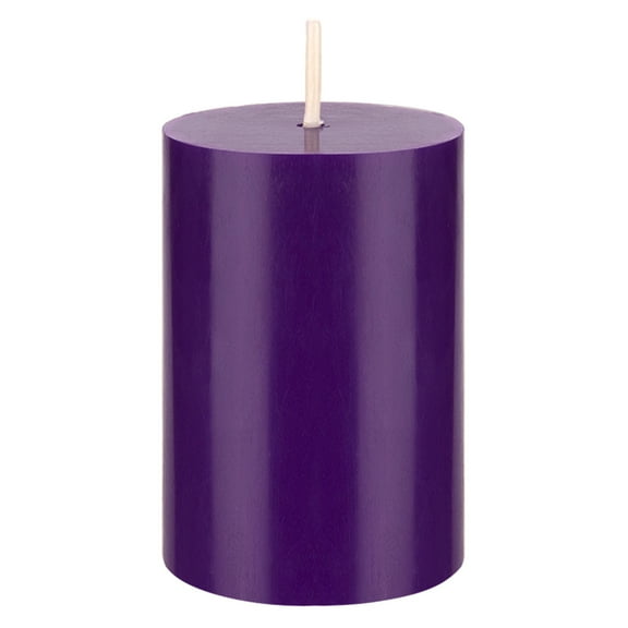 Mega Candles 2" x 3" Round Pillar Candle, Purple