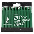 thumbnail image 1 of Mega Candles Mini Taper Candles 20 pcs Unscented Paraffin Wax 4" Tall Green 20 Count Pack, 1 of 3
