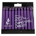 thumbnail image 1 of Mega Candles 20 pcs Unscented Metallic Dark Purple Mini Taper Candle, 4 Inch Tall x 1/2 Inch Diameter, Great for Casting Chimes, Rituals, Spells, Vigil, Witchcraft, Wiccan Supplies, Wax Play & More, 1 of 3
