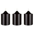 thumbnail image 1 of Mega Candles 3 pcs Unscented Black Dome Top Round Pillar Candle, Hand Poured Premium Wax Candles 2 Inch x 3 Inch, Home Décor, Wedding Receptions, Baby Showers, Birthdays, Celebrations, Party & More, 1 of 2