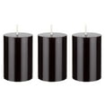 thumbnail image 1 of Mega Candles 3 pcs Unscented Black Round Pillar Candle, Hand Poured Premium Wax Candles 2 Inch x 3 Inch, Home Décor, Wedding Receptions, Baby Showers, Birthdays, Celebrations, Party Favors & More, 1 of 2