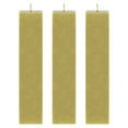 thumbnail image 1 of Mega Candles 3 pcs Unscented Gold Square Pillar Candle, Hand Poured Premium Wax Candles 2 Inch x 9 Inch, Home Décor, Wedding Receptions, Baby Showers, Birthdays, Celebrations, Party Favors & More, 1 of 2
