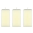 thumbnail image 1 of Mega Candles 3 pcs Unscented Ivory Square Pillar Candle, Hand Poured Premium Wax Candles 3 Inch x 6 Inch, Home Décor, Wedding Receptions, Baby Showers, Birthdays, Celebrations, Party Favors & More, 1 of 2