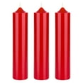 thumbnail image 1 of Mega Candles 3 pcs Unscented Red Dome Top Round Pillar Candle, Hand Poured Premium Wax Candles 2 Inch x 9 Inch, Home Décor, Wedding Receptions, Baby Showers, Birthdays, Celebrations, Party & More, 1 of 2