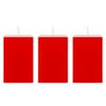 thumbnail image 1 of Mega Candles 3 pcs Unscented Red Square Pillar Candle, Hand Poured Premium Wax Candles 2 Inch x 3 Inch, Home Décor, Wedding Receptions, Baby Showers, Birthdays, Celebrations, Party Favors & More, 1 of 2