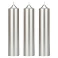 thumbnail image 1 of Mega Candles 3 pcs Unscented Silver Dome Top Round Pillar Candle, Hand Poured Premium Wax Candles 2 Inch x 9 Inch, Home Décor, Wedding Receptions, Baby Showers, Birthdays, Celebrations, Party & More, 1 of 2