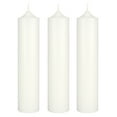 thumbnail image 1 of Mega Candles 3 pcs Unscented White Dome Top Round Pillar Candle, Hand Poured Premium Wax Candles 2 Inch x 9 Inch, Home Décor, Wedding Receptions, Baby Showers, Birthdays, Celebrations, Party & More, 1 of 2