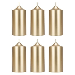 Hyoola Tall Taper Candles - 10 Inch - Etallic Titan - Dripless - 12