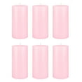 thumbnail image 1 of Mega Candles 6 pcs Unscented Pink Round Pillar Candle, Hand Poured Premium Wax Candles 3 Inch x 6 Inch, Home Décor, Wedding Receptions, Baby Showers, Birthdays, Celebrations, Party Favors & More, 1 of 2
