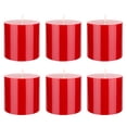 thumbnail image 1 of Mega Candles 6 pcs Unscented Red Round Pillar Candle, Hand Poured Premium Wax Candles 3 Inch x 3 Inch, Home Décor, Wedding Receptions, Baby Showers, Birthdays, Celebrations, Party Favors & More, 1 of 2