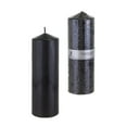thumbnail image 1 of Mega Candles - Unscented 3 Inch x 9 Inch Dome Top Pressed Pillar Candle - Black, 1 of 1