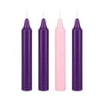 thumbnail image 1 of Mega Candles 4 pcs Unscented Christmas Advent Candles Set, Hand Poured Premium Wax Taper Candle 5 Inch x 3/4 Inch, Holidays, Occasions, Events, Festivities, Devotional, Church, Wreath, Party, Gifts, 1 of 4