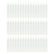 Mega Candles Unscented 5 x 3 / 4 Taper Candle, White, 48 Count