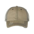 thumbnail image 1 of Mega Cap - Herringbone Trucker Cap - 6990 - Khaki/ Navy - Size: Adjustable, 1 of 3